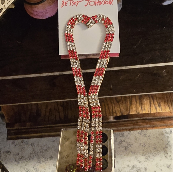 Betsey Johnson Candy Cane Dangle Earrings! - Picture 7 of 12